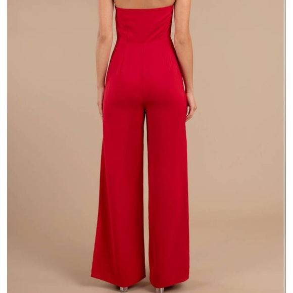 JANINE STRAPLESS JUMPSUIT IN RED (💥Last Chance) - Picture 3 of 6